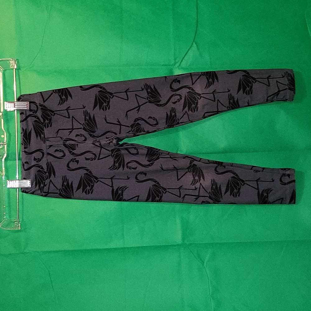 Lularoe kids blue flamingo printed leggings size S/M